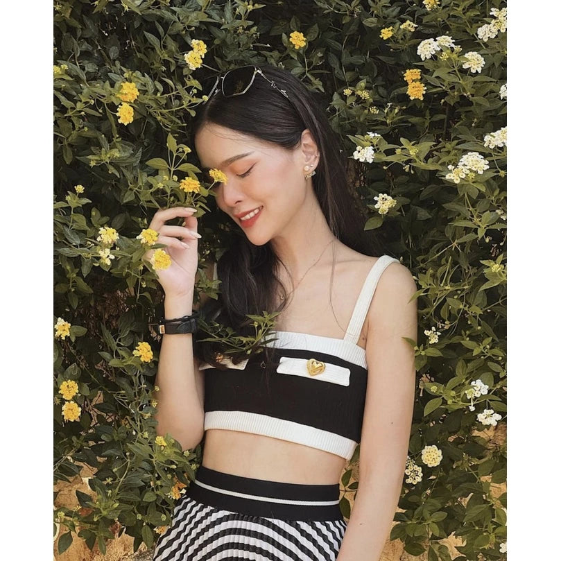 Tina crop top - Black