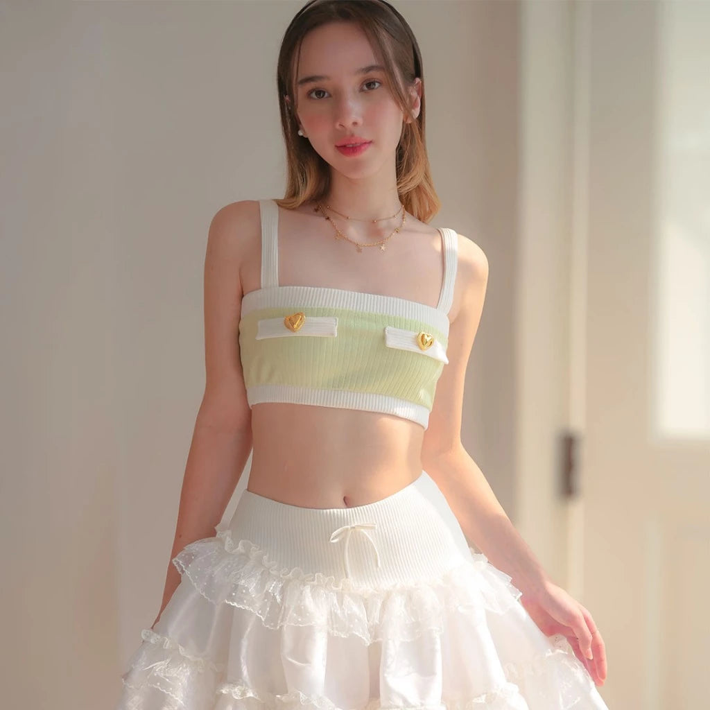 Tina Crop Top - Light Green