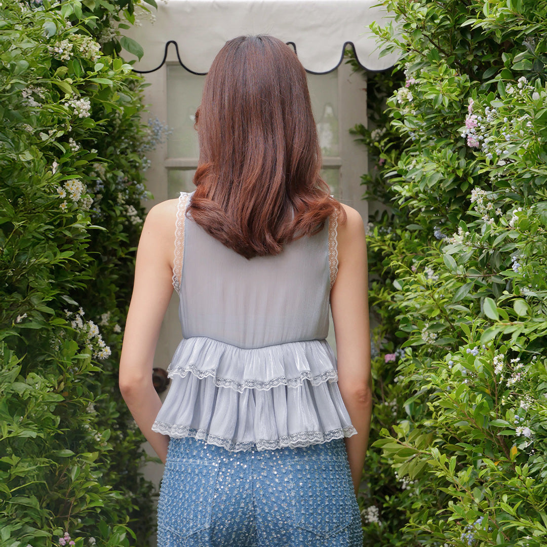 Ice Blue Emilia top
