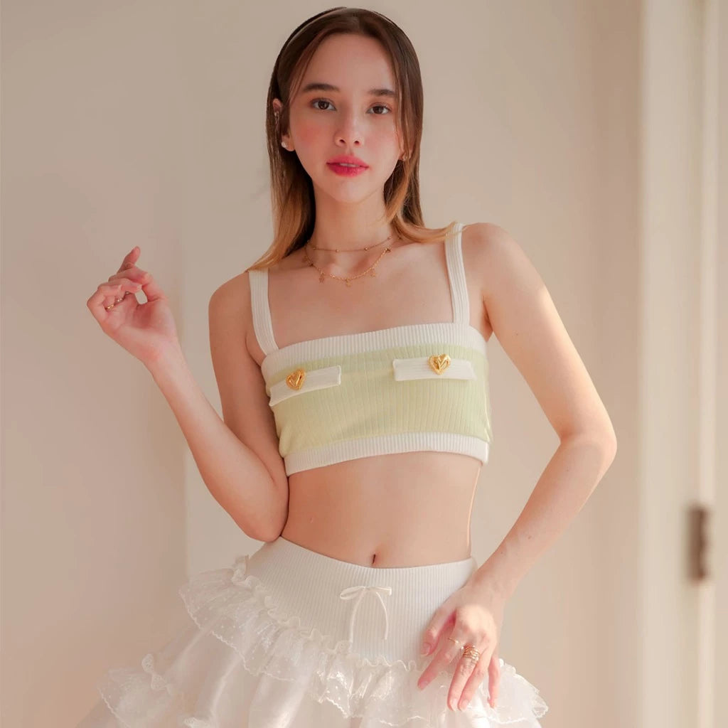 Tina Crop Top - Light Green