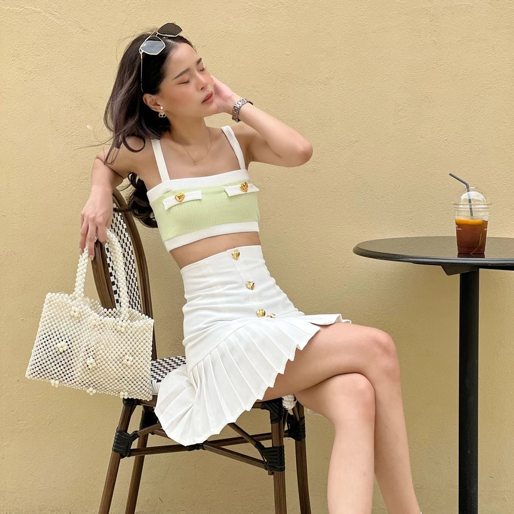 Tina Crop Top - Light Green