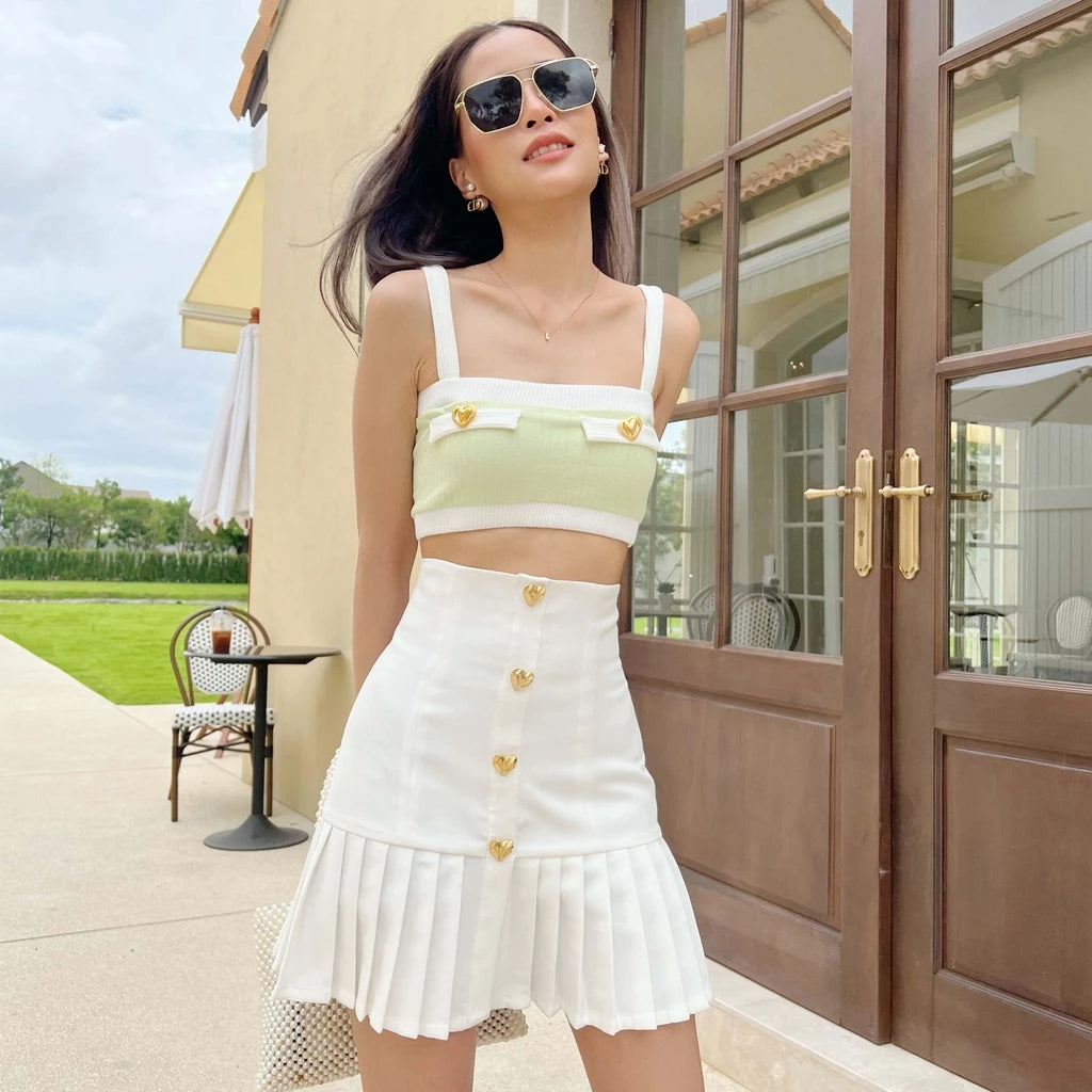 Tina Crop Top - Light Green